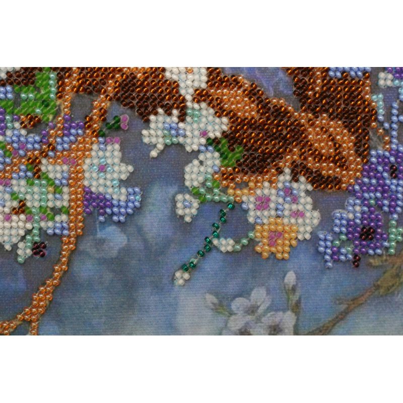 Bead Embroidery Kit on Art Canvas "Blossom"