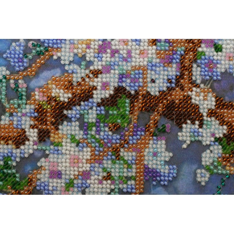 Bead Embroidery Kit on Art Canvas "Blossom"