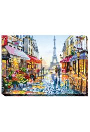 Bead Embroidery Kit on Art Canvas "After the rain"