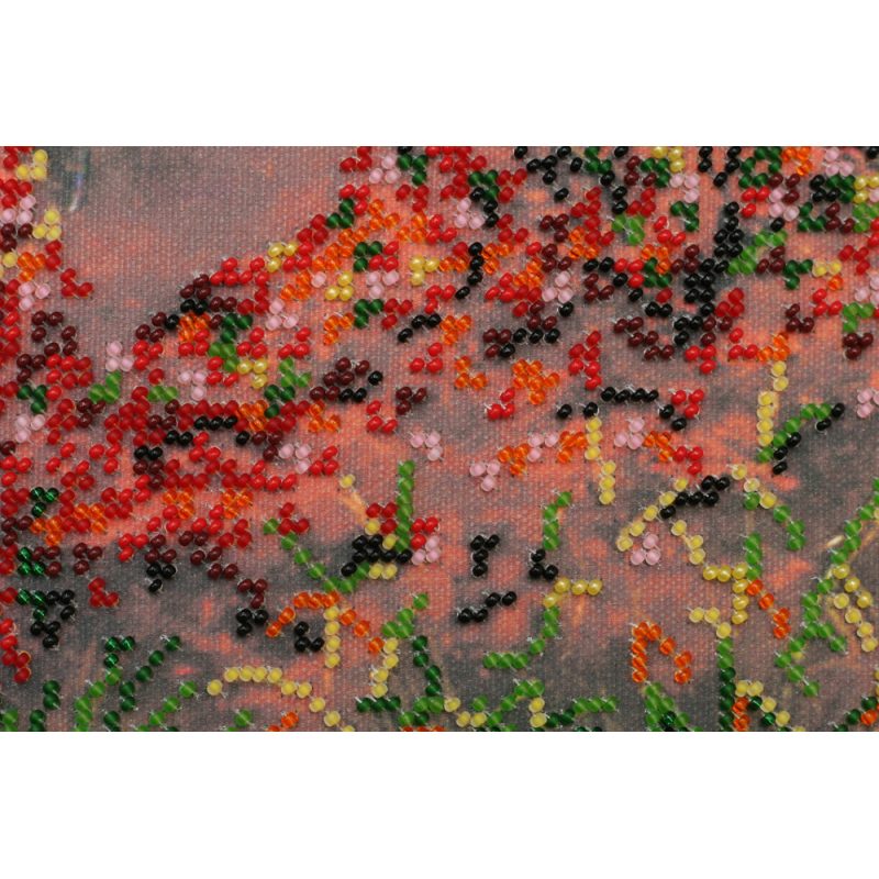 Bead Embroidery Kit on Art Canvas "Autumn scenes-1"