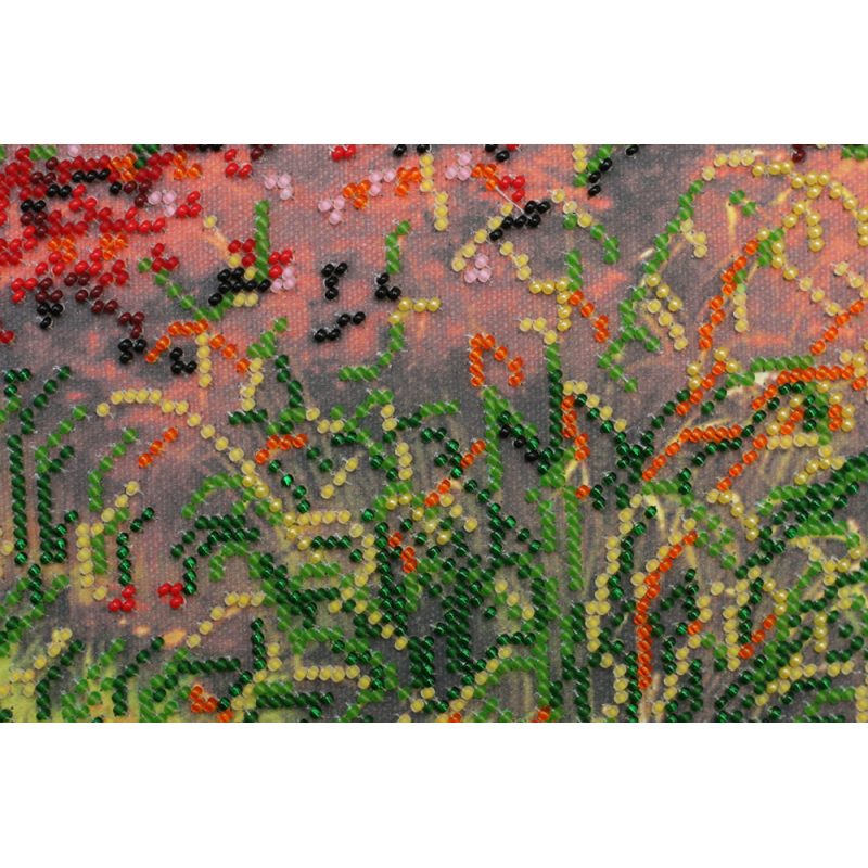 Bead Embroidery Kit on Art Canvas "Autumn scenes-1"