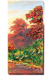 Bead Embroidery Kit on Art Canvas "Autumn scenes-3"