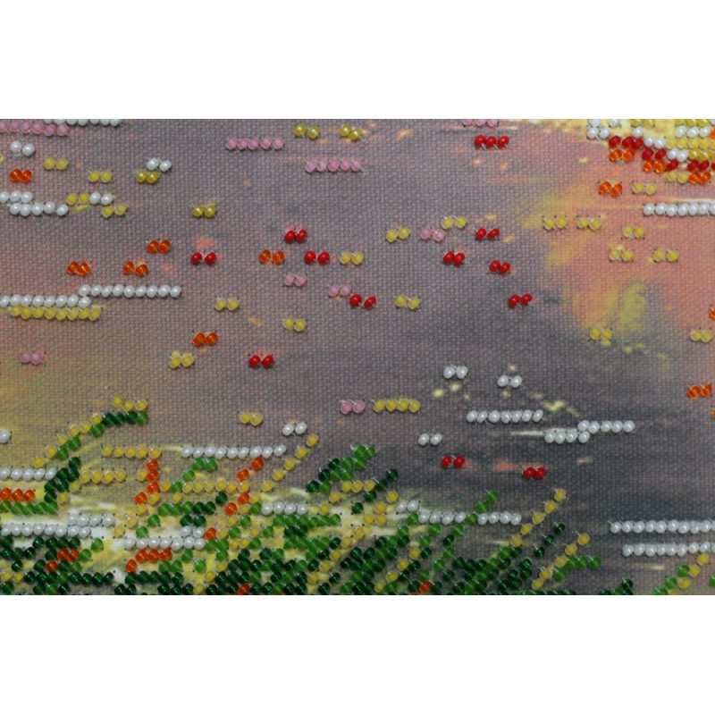 Bead Embroidery Kit on Art Canvas "Autumn scenes-3"