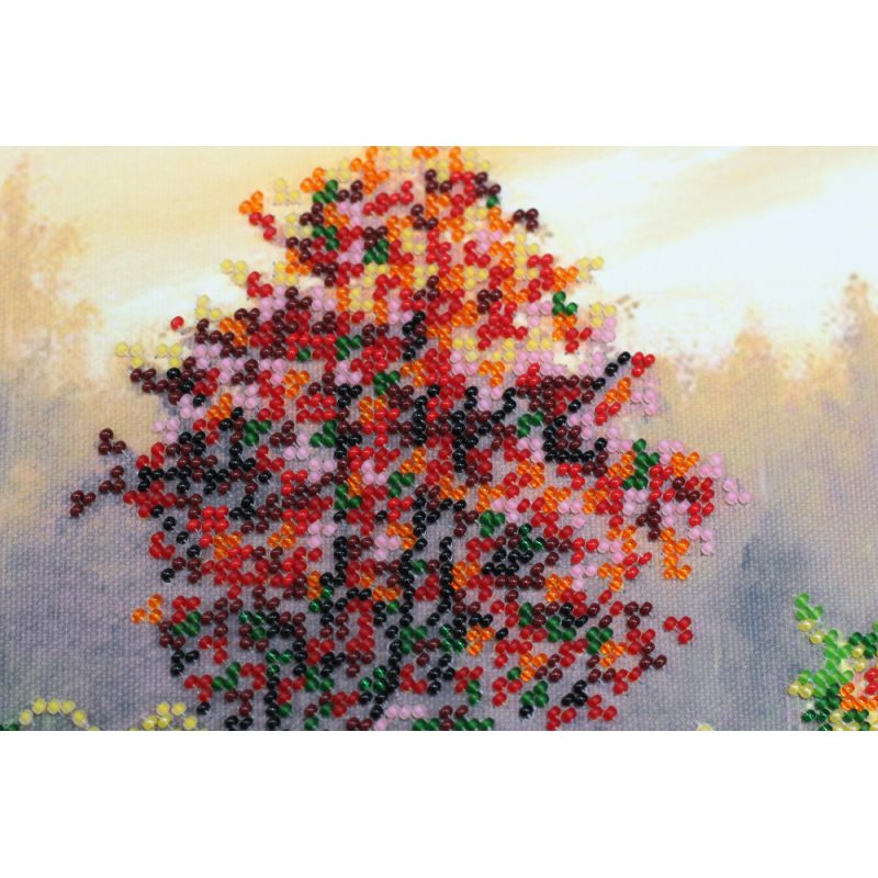 Bead Embroidery Kit on Art Canvas "Autumn scenes-3"