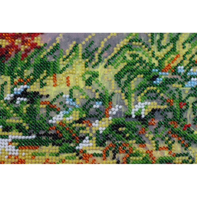 Bead Embroidery Kit on Art Canvas "Autumn scenes-3"