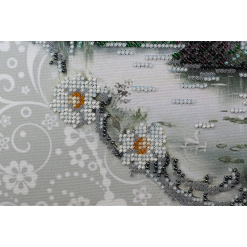 Bead Embroidery Kit on Art Canvas "Afloat house"