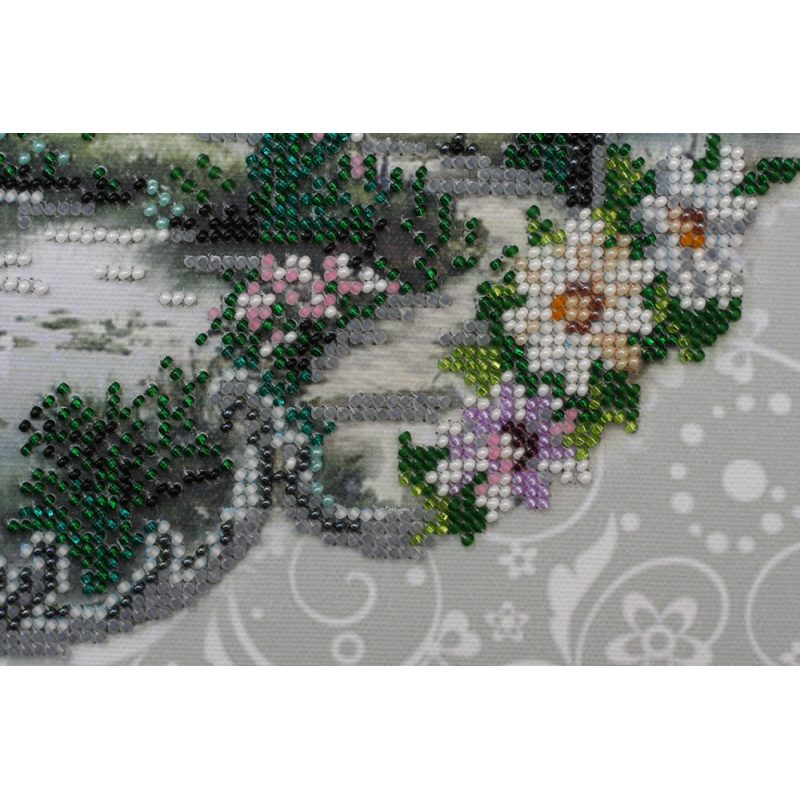 Bead Embroidery Kit on Art Canvas "Afloat house"