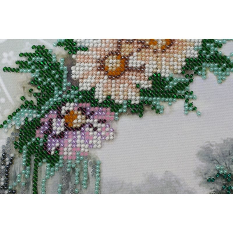 Bead Embroidery Kit on Art Canvas "Afloat house"
