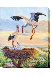 Bead Embroidery Kit on Art Canvas "Family"
