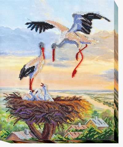 Bead Embroidery Kit on Art Canvas "Family"