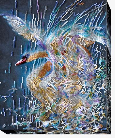 Bead Embroidery Kit on Art Canvas "Fidelity lights"