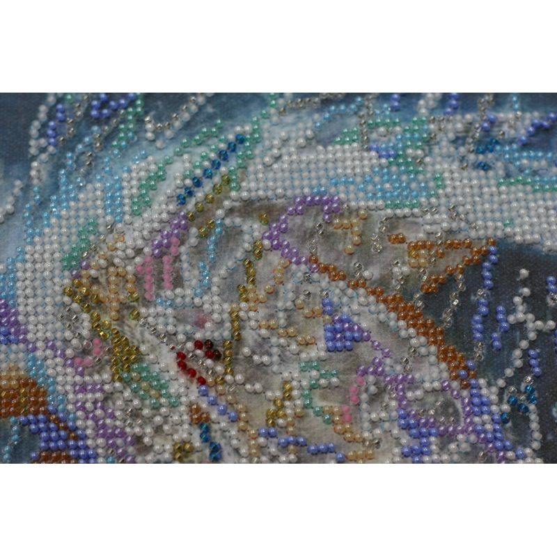 Bead Embroidery Kit on Art Canvas "Fidelity lights"