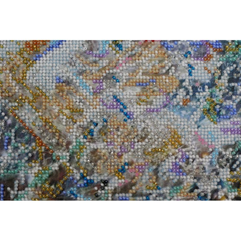 Bead Embroidery Kit on Art Canvas "Fidelity lights"