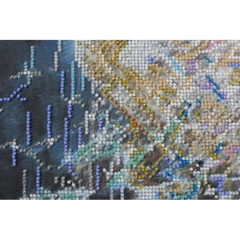 Bead Embroidery Kit on Art Canvas "Fidelity lights"