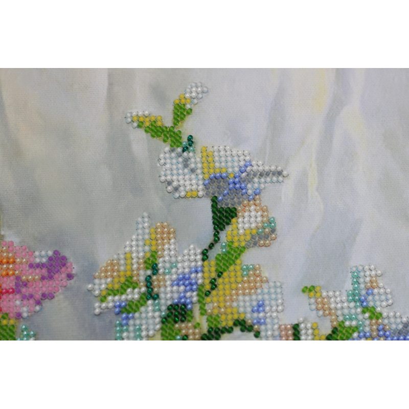 Bead Embroidery Kit on Art Canvas "Gladioluses"