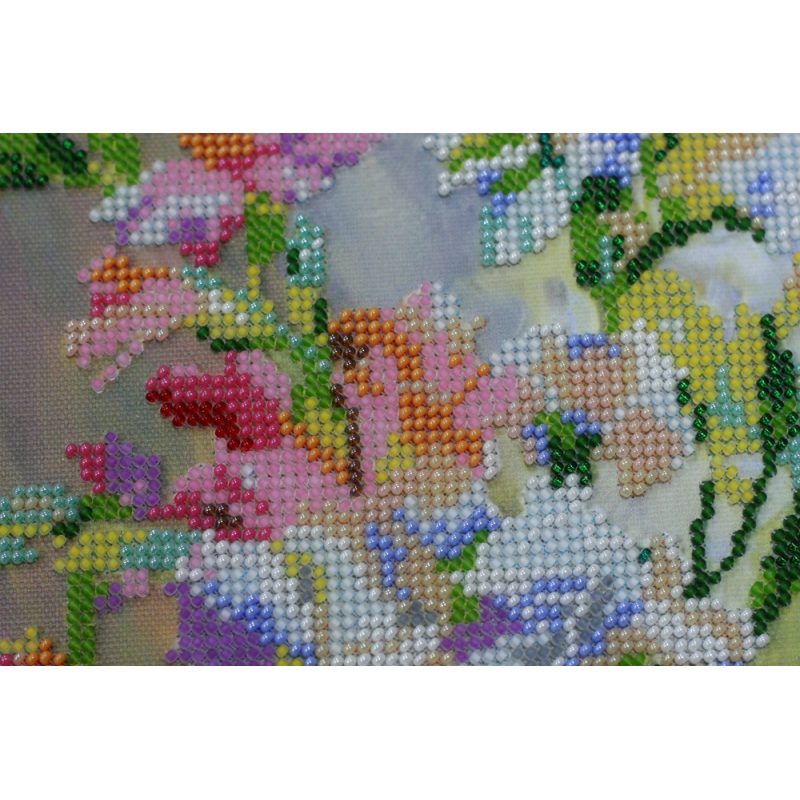 Bead Embroidery Kit on Art Canvas "Gladioluses"