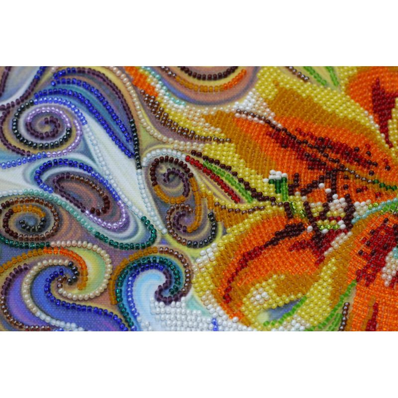 Bead Embroidery Kit on Art Canvas "Three virtues"