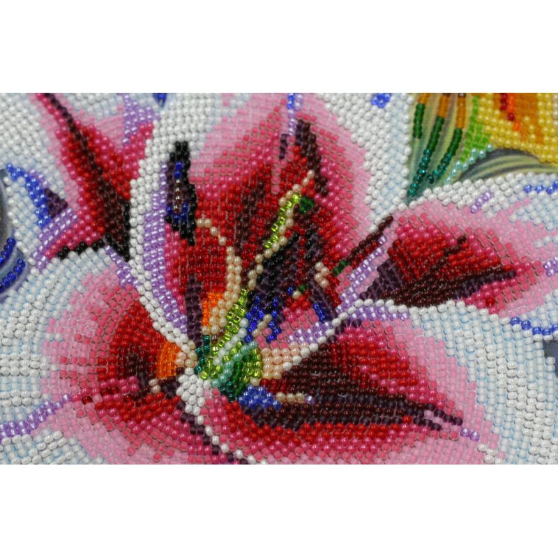 Bead Embroidery Kit on Art Canvas "Three virtues"