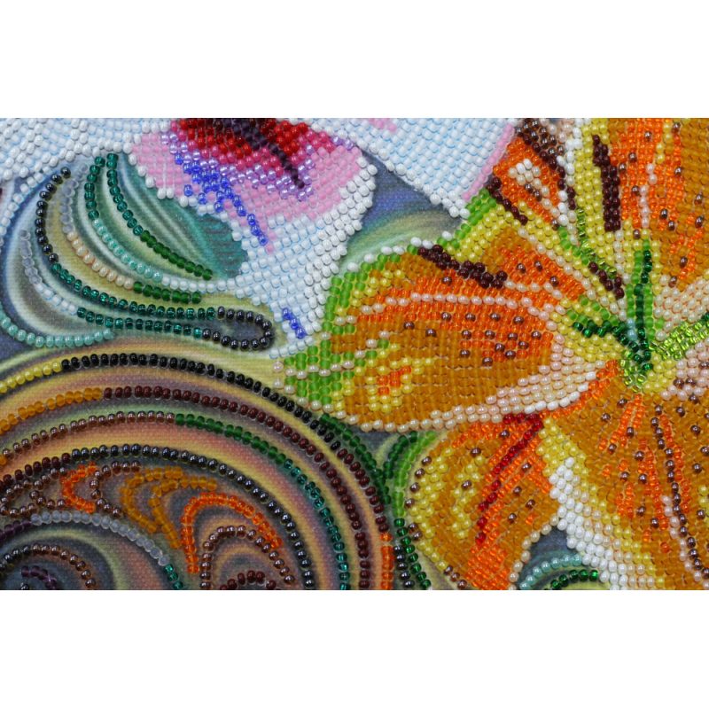 Bead Embroidery Kit on Art Canvas "Three virtues"