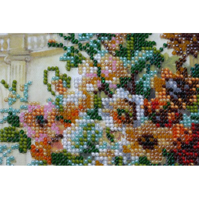 Bead Embroidery Kit on Art Canvas "Gods' garden-1"