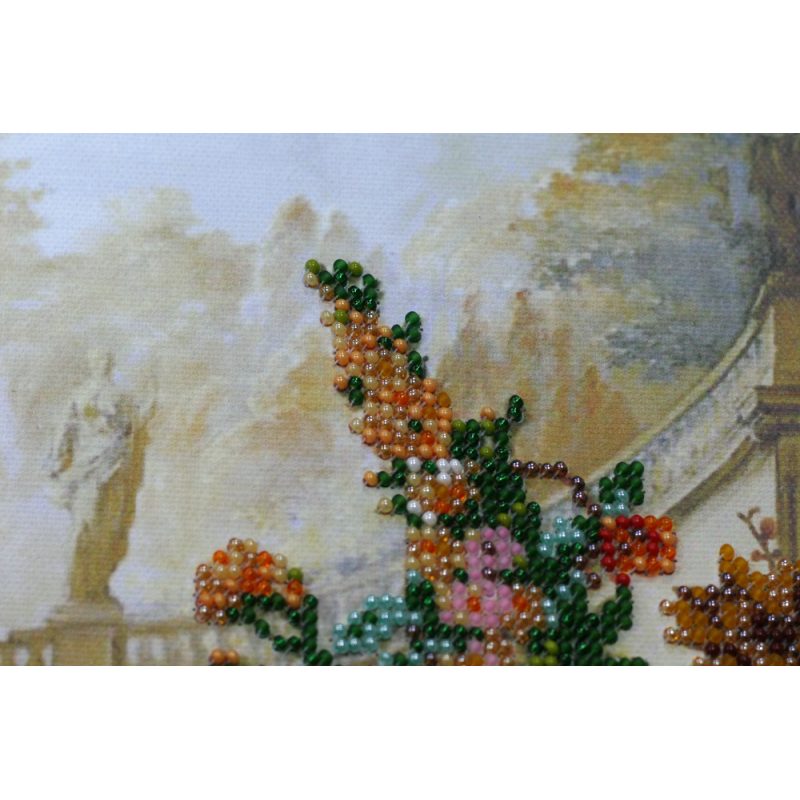 Bead Embroidery Kit on Art Canvas "Gods' garden-1"