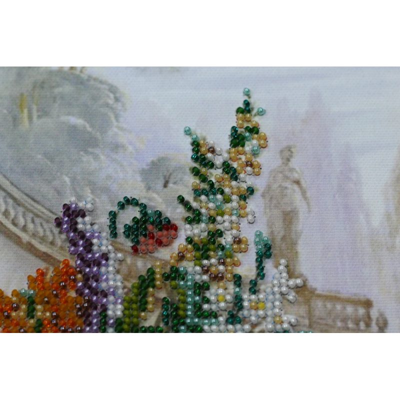 Bead Embroidery Kit on Art Canvas "Gods' garden-3"