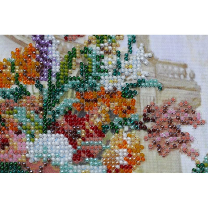 Bead Embroidery Kit on Art Canvas "Gods' garden-3"