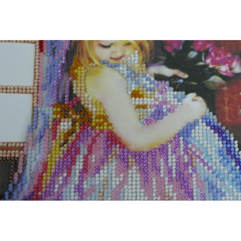 Bead Embroidery Kit on Art Canvas "After the promenade"