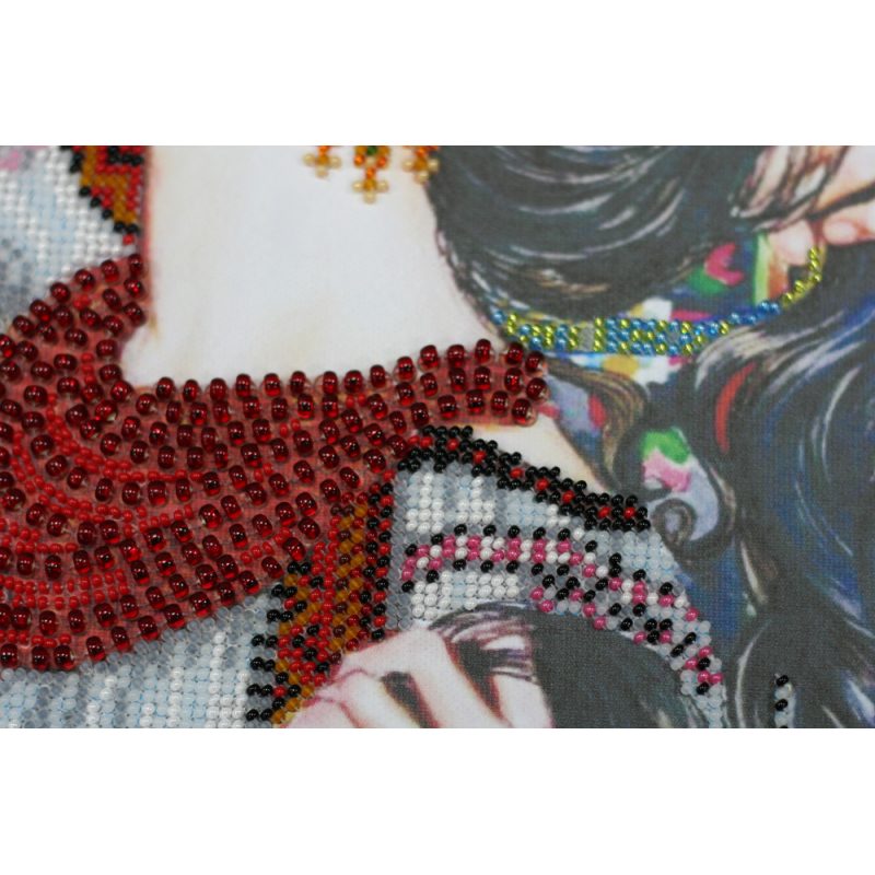 Bead Embroidery Kit on Art Canvas "Girl's dreams"