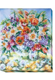 Bead Embroidery Kit on Art Canvas "May's embrace"