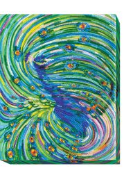 Bead Embroidery Kit on Art Canvas "Emerald whirlpool"
