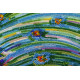 Bead Embroidery Kit on Art Canvas "Emerald whirlpool"