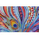 Bead Embroidery Kit on Art Canvas "Magic feathers"