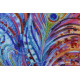 Bead Embroidery Kit on Art Canvas "Magic feathers"