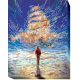 Bead Embroidery Kit on Art Canvas "Sky sail"