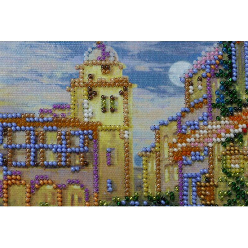 Bead Embroidery Kit on Art Canvas "Warm night"