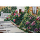 Bead Embroidery Kit on Art Canvas "Seaside street"