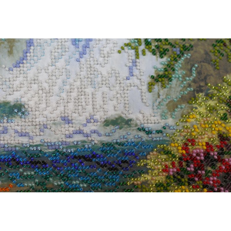 Bead Embroidery Kit on Art Canvas "Waterfall"