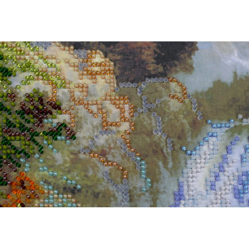 Bead Embroidery Kit on Art Canvas "Waterfall"