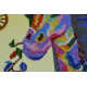Bead Embroidery Kit on Art Canvas "Rainbow giraffe"