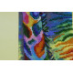 Bead Embroidery Kit on Art Canvas "Rainbow giraffe"