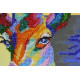 Bead Embroidery Kit on Art Canvas "Rainbow giraffe"