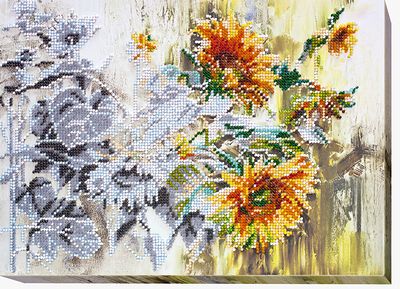 Bead Embroidery Kit on Art Canvas "Awakening"