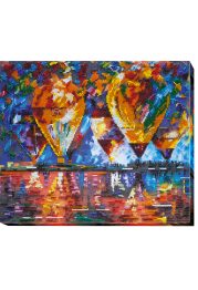 Bead Embroidery Kit on Art Canvas "Air balloons"