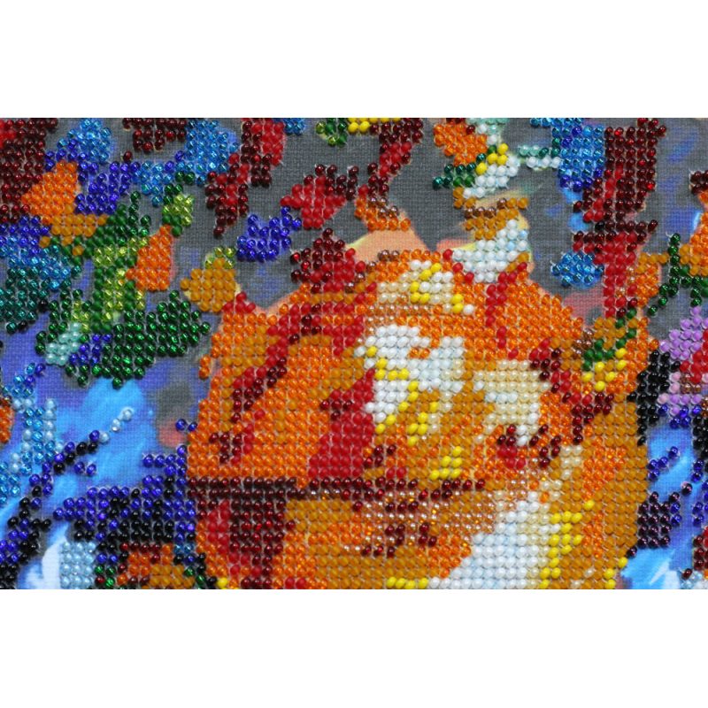 Bead Embroidery Kit on Art Canvas "Air balloons"
