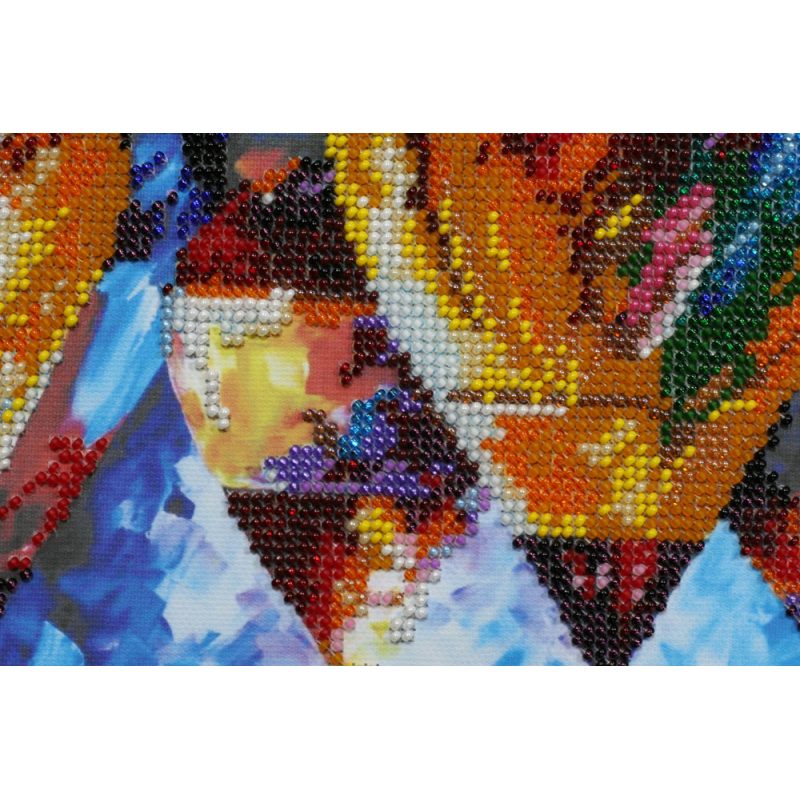 Bead Embroidery Kit on Art Canvas "Air balloons"