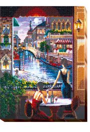 Bead Embroidery Kit on Art Canvas "Playmates"