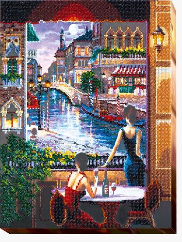 Bead Embroidery Kit on Art Canvas "Playmates"
