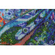 Bead Embroidery Kit on Art Canvas "Turquoise"