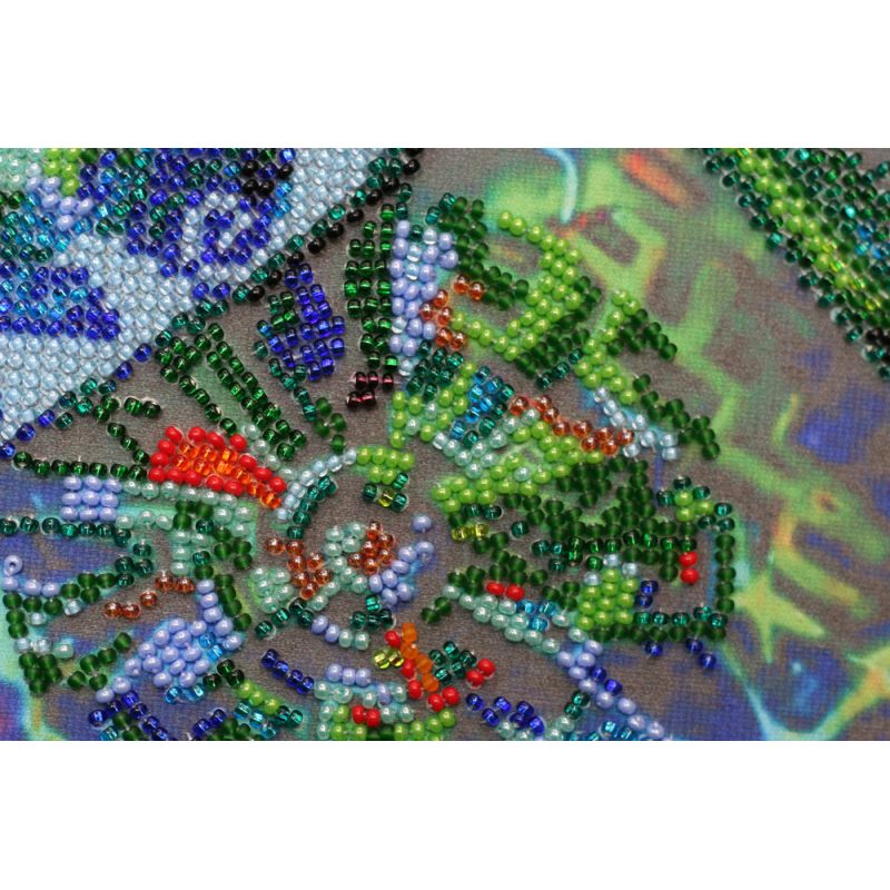 Bead Embroidery Kit on Art Canvas "Turquoise"